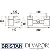 Bristan Prism Bath Filler Dimensions